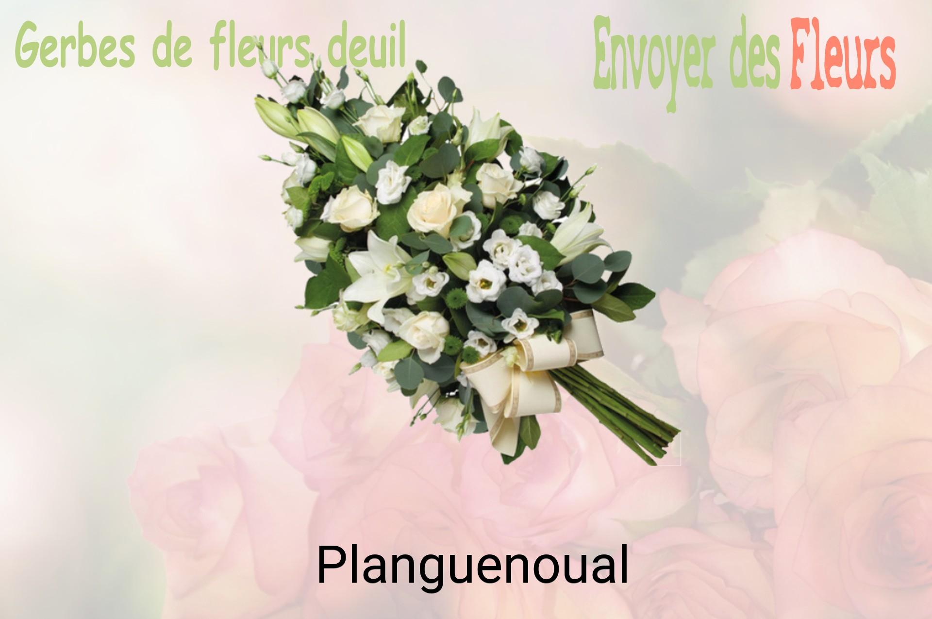 Gerbe de fleurs de deuil livrée à Planguenoual